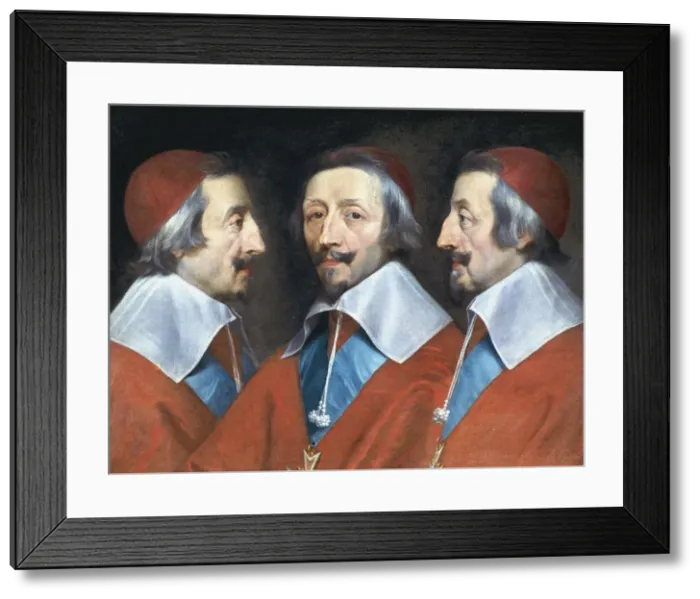 Framed Print : Cardinal Richelieu, French prelate and statesman, c1642. Artist: Philippe de Champaigne Framed Print : Cardinal Richelieu, French prelate and statesman, c1642. Artist: Philippe de Champaigne