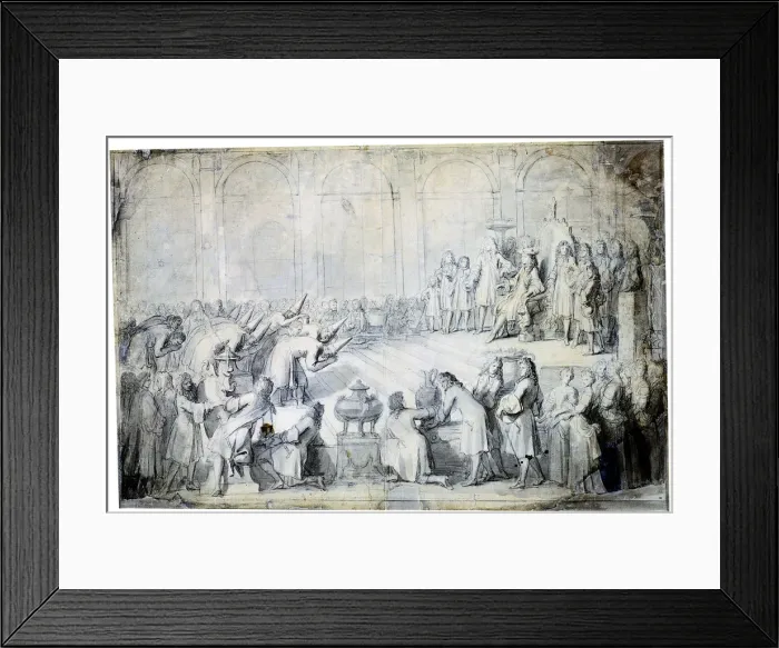 Framed Print : The Siamese Ambassadors before the King, 1686. Artist: Charles le Brun Framed Print : The Siamese Ambassadors before the King, 1686. Artist: Charles le Brun