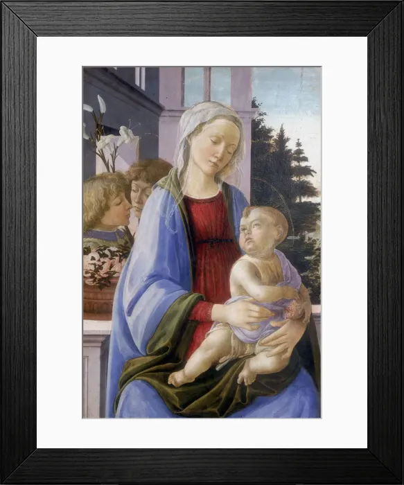 Framed Print : The Virgin and Child with Two Angels, 1472-1475. Artist: Filippino Lippi Framed Print : The Virgin and Child with Two Angels, 1472-1475. Artist: Filippino Lippi
