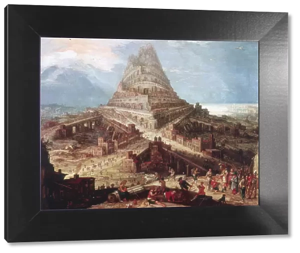 The Building of the Tower of Babel, 16th century. Artist: Workshop of Hendrik van Cleve III