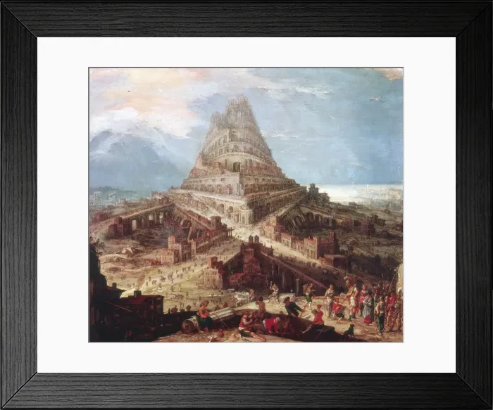 Framed Print : The Building of the Tower of Babel, 16th century. Artist: Workshop of Hendrik van Cleve III Framed Print : The Building of the Tower of Babel, 16th century. Artist: Workshop of Hendrik van Cleve III