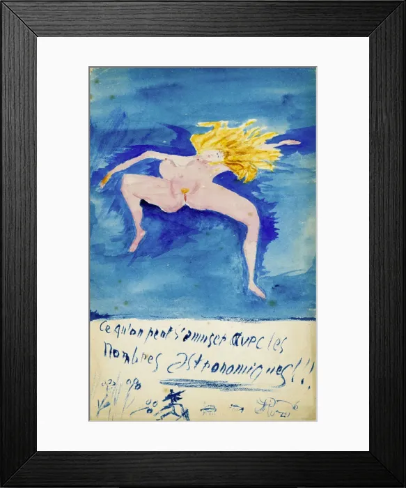 Framed Print : Ce qu ons amuser aved les nombres astronomiques!!, c1914. Artist: Guillaume Apollinaire Framed Print : Ce qu ons amuser aved les nombres astronomiques!!, c1914. Artist: Guillaume Apollinaire