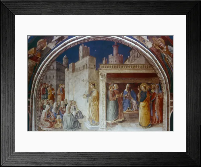 Framed Print : St Stephen Preaching, mid 15th century. Artist: Fra Angelico Framed Print : St Stephen Preaching, mid 15th century. Artist: Fra Angelico