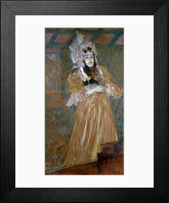 Framed Print : Portrait of Miss May Belfort, 1895. Artist: Henri de Toulouse-Lautrec Framed Print : Portrait of Miss May Belfort, 1895. Artist: Henri de Toulouse-Lautrec