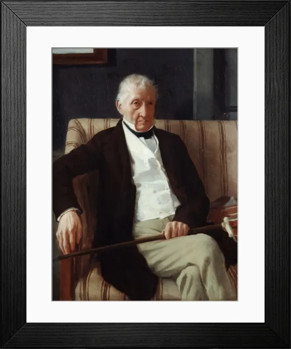 Framed Print : Portrait of Hilaire de Gas, grandfather of the artist, 1857. Artist: Edgar Degas Framed Print : Portrait of Hilaire de Gas, grandfather of the artist, 1857. Artist: Edgar Degas