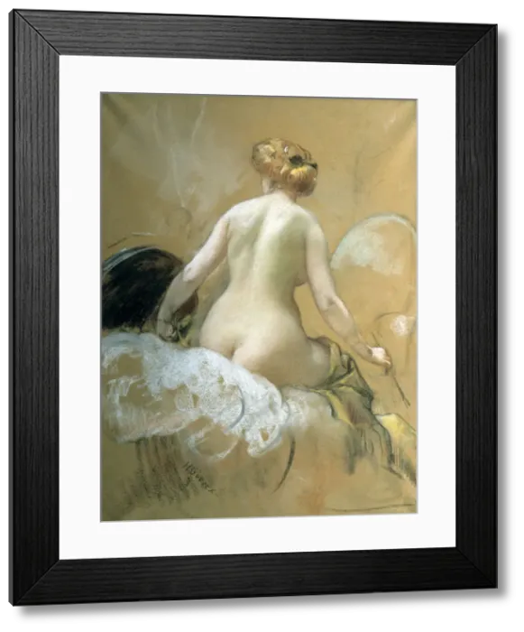 Framed Print : Sketch for a ceiling mural for the Elysee-Palace (not carried out), late 19th  /  early 20th century. Artist: Henri Gervex