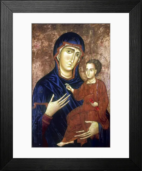 Framed Print : Madonna and Child, 1230. Artist: Barone Berlinghier Framed Print : Madonna and Child, 1230. Artist: Barone Berlinghier