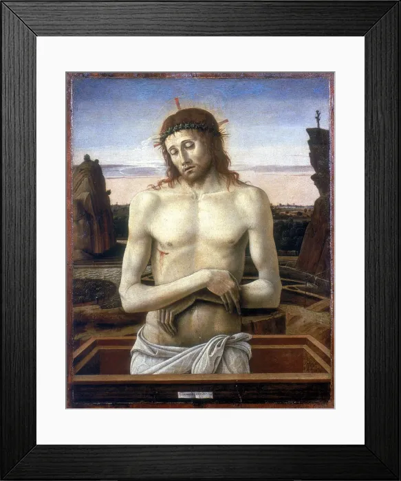 Framed Print : Christ in the Tomb, 1460. Artist: Giovanni Bellini Framed Print : Christ in the Tomb, 1460. Artist: Giovanni Bellini