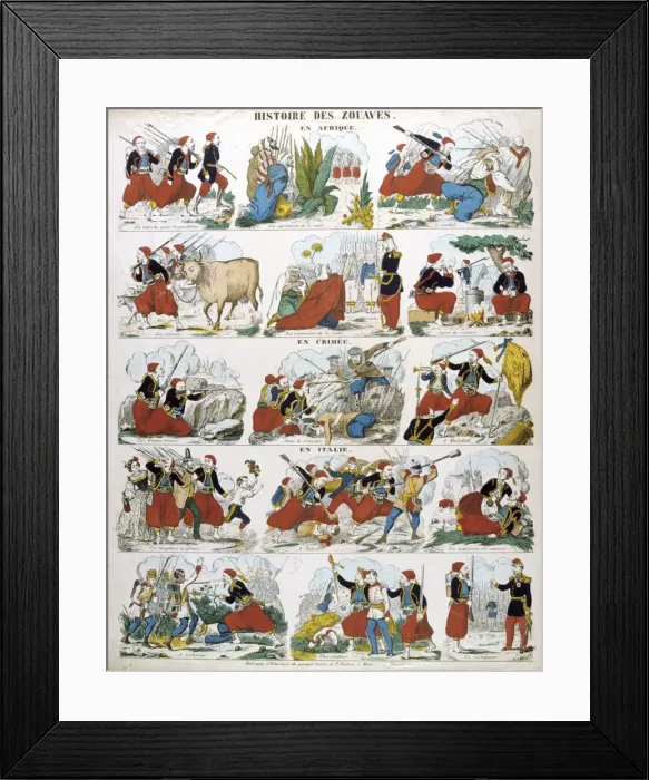 Framed Print : History of the Zouaves in Africa, in the Crimea and in Italy, (19th century) Framed Print : History of the Zouaves in Africa, in the Crimea and in Italy, (19th century)