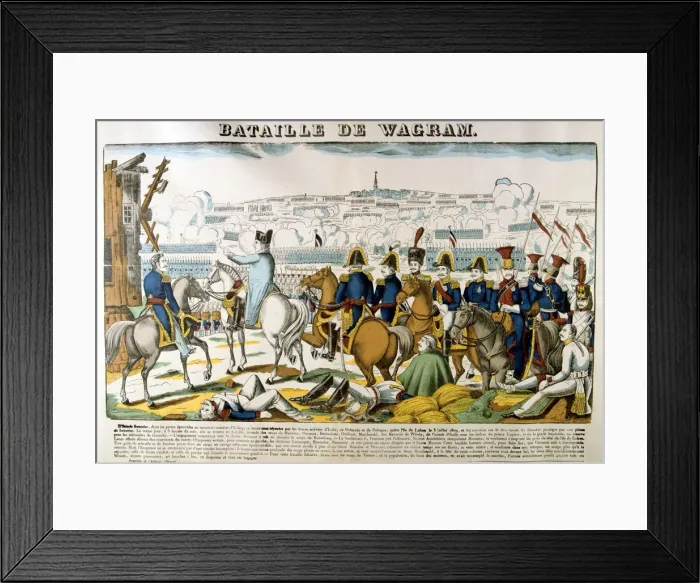 Framed Print : Battle of Wagram, 1809, (c1835). Artist: Francois Georgin Framed Print : Battle of Wagram, 1809, (c1835). Artist: Francois Georgin
