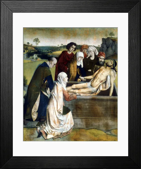 Framed Print : The Entombment, 1450s. Artist: Dieric Bouts Framed Print : The Entombment, 1450s. Artist: Dieric Bouts