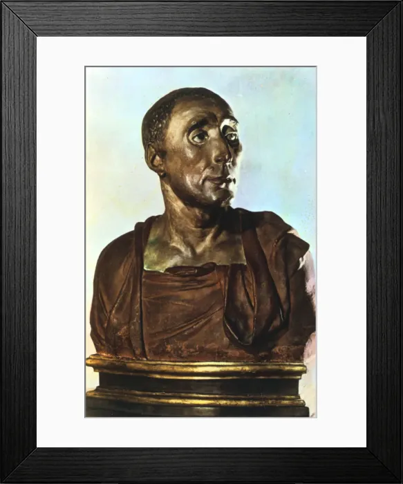 Framed Print : Bust of Niccolo da Uzzano, c1430s. Artist: Donatello Framed Print : Bust of Niccolo da Uzzano, c1430s. Artist: Donatello