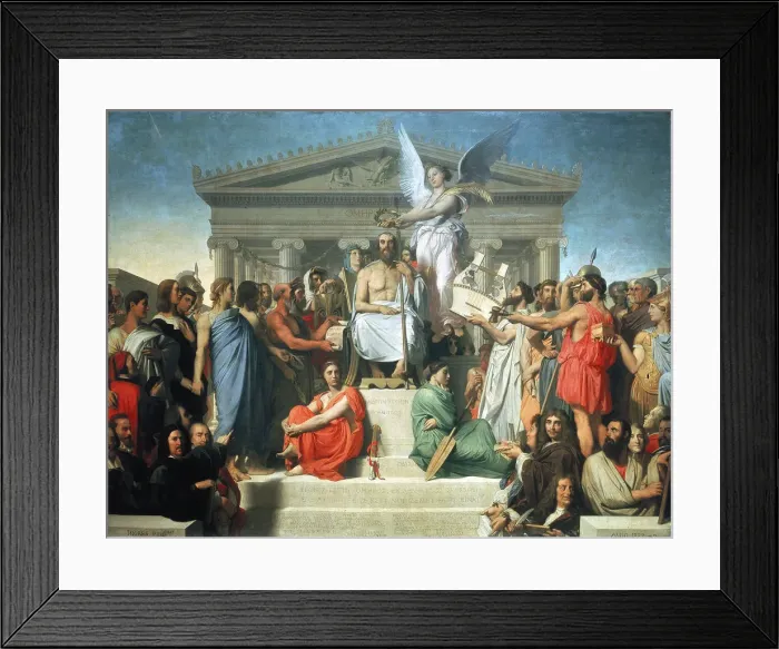 Framed Print : The Apotheosis of Homer, 1827. Artist: Jean-Auguste-Dominique Ingres Framed Print : The Apotheosis of Homer, 1827. Artist: Jean-Auguste-Dominique Ingres