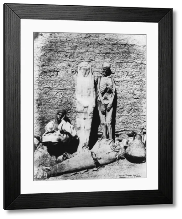 Framed Print : Photograph of mummies, 1860 Framed Print : Photograph of mummies, 1860