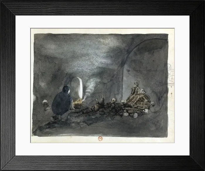 Framed Print : Woman in tomb at Thebes. Artist: Wilkinson Framed Print : Woman in tomb at Thebes. Artist: Wilkinson