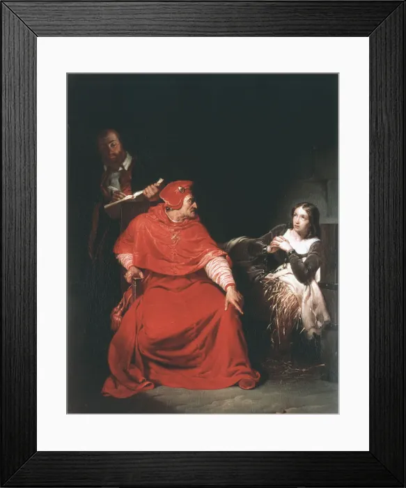Framed Print : Joan of Arc in Prison, 1825. Artist: Paul Delaroche Framed Print : Joan of Arc in Prison, 1825. Artist: Paul Delaroche
