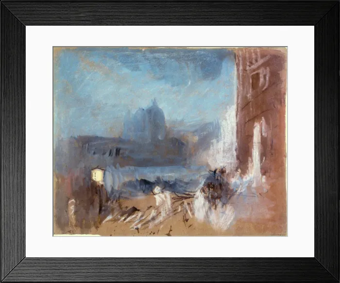 Framed Print : The Santa Maria della Salute, Venice, at night, 1840. Artist: JMW Turner Framed Print : The Santa Maria della Salute, Venice, at night, 1840. Artist: JMW Turner