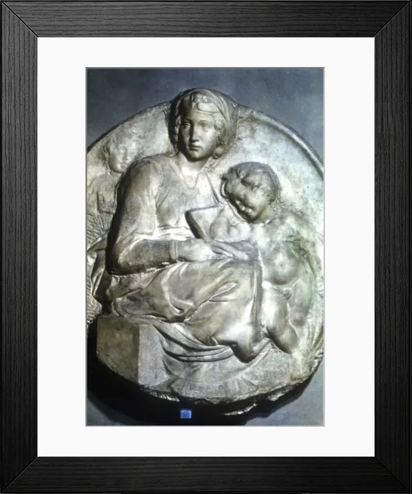 Framed Print : Virgin and Child, 1504-1505. Artist: Michelangelo Buonarroti Framed Print : Virgin and Child, 1504-1505. Artist: Michelangelo Buonarroti