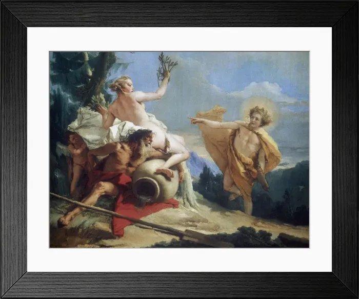 Framed Print : Apollo Pursuing Daphne, c1755-1760. Artist: Giovanni Battista Tiepolo Framed Print : Apollo Pursuing Daphne, c1755-1760. Artist: Giovanni Battista Tiepolo