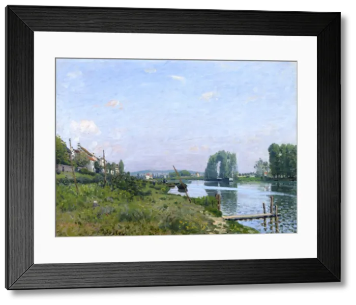 Framed Print : Ile Saint-Denis, 1872. Artist: Alfred Sisley Framed Print : Ile Saint-Denis, 1872. Artist: Alfred Sisley
