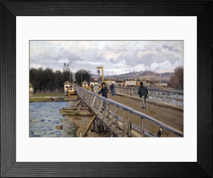 Framed Print : Foot Bridge at Argenteuil, 1872. Artist: Alfred Sisley Framed Print : Foot Bridge at Argenteuil, 1872. Artist: Alfred Sisley