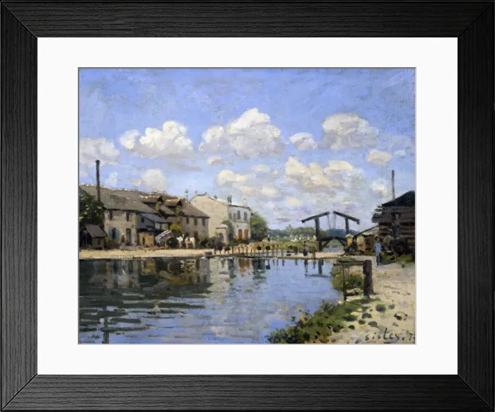 Framed Print : The Canal Saint-Martin, Paris, 1872. Artist: Alfred Sisley Framed Print : The Canal Saint-Martin, Paris, 1872. Artist: Alfred Sisley