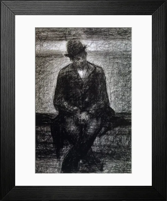 Framed Print : Vagabond, c1880-1891 Artist: Georges-Pierre Seurat Framed Print : Vagabond, c1880-1891 Artist: Georges-Pierre Seurat