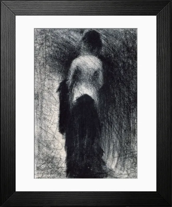 Framed Print : Woman Seen from the Back, c1880-1891. Artist: Georges-Pierre Seurat Framed Print : Woman Seen from the Back, c1880-1891. Artist: Georges-Pierre Seurat