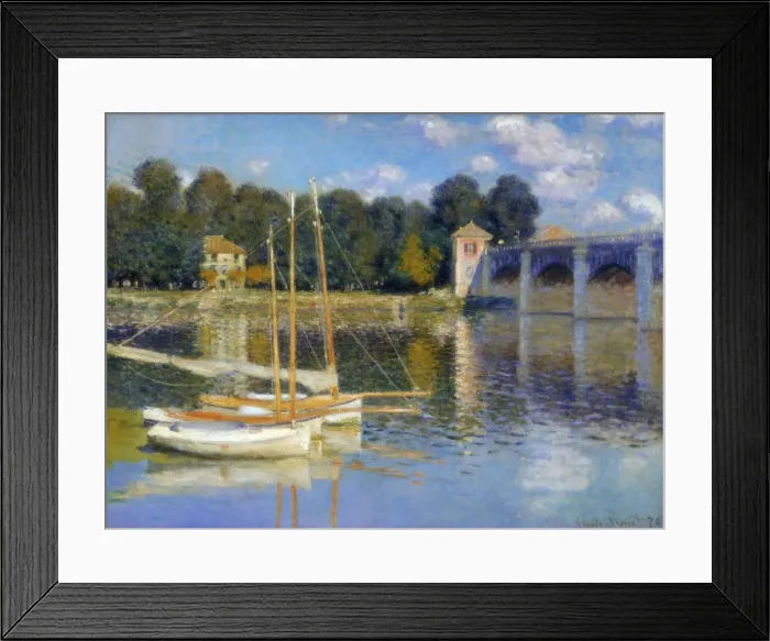 Framed Print : The Bridge at Argenteuil, 1874. Artist: Claude Monet Framed Print : The Bridge at Argenteuil, 1874. Artist: Claude Monet