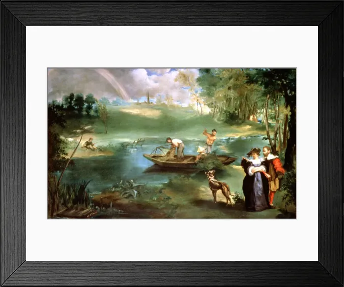 Framed Print : Fishing At St Ouen, 1860-1861. Artist: Edouard Manet Framed Print : Fishing At St Ouen, 1860-1861. Artist: Edouard Manet