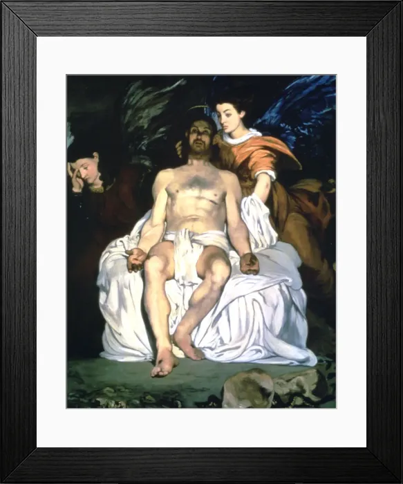 Framed Print : The Dead Christ and the Angels, 1864. Artist: Edouard Manet Framed Print : The Dead Christ and the Angels, 1864. Artist: Edouard Manet