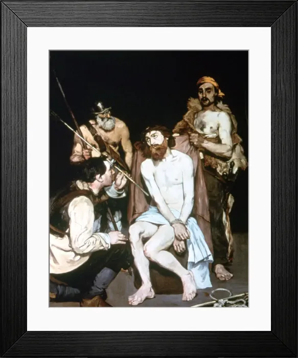 Framed Print : The Mocking of Christ, 1885. Artist: Edouard Manet Framed Print : The Mocking of Christ, 1885. Artist: Edouard Manet