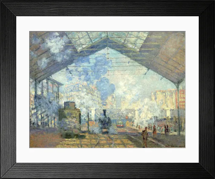 Framed Print : Gare Saint Lazare, Paris, 1877. Artist: Claude Monet Framed Print : Gare Saint Lazare, Paris, 1877. Artist: Claude Monet