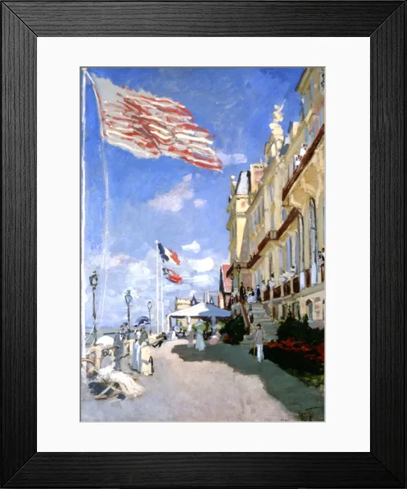 Framed Print : Hotel des Roches Noires, Trouville, 1870. Artist: Claude Monet Framed Print : Hotel des Roches Noires, Trouville, 1870. Artist: Claude Monet