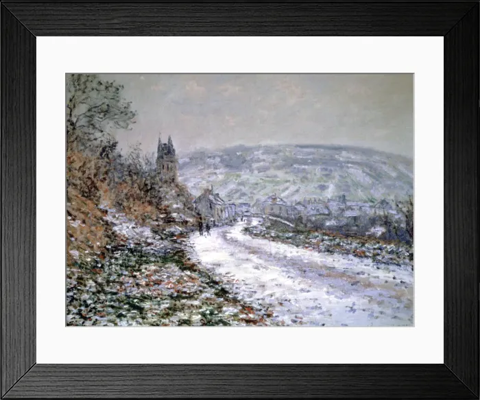 Framed Print : Entrance to the Village of Vetheuil in Winter, 1880. Artist: Claude Monet Framed Print : Entrance to the Village of Vetheuil in Winter, 1880. Artist: Claude Monet