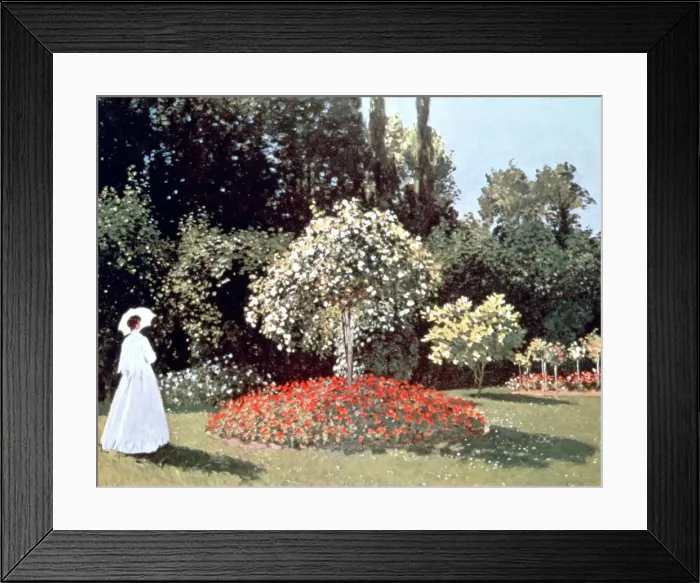 Framed Print : Woman in the Garden, Sainte Adresse, 1867. Artist: Claude Monet Framed Print : Woman in the Garden, Sainte Adresse, 1867. Artist: Claude Monet