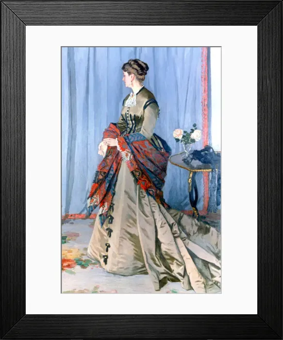 Framed Print : Madame Gaudibert, 1868. Artist: Claude Monet Framed Print : Madame Gaudibert, 1868. Artist: Claude Monet