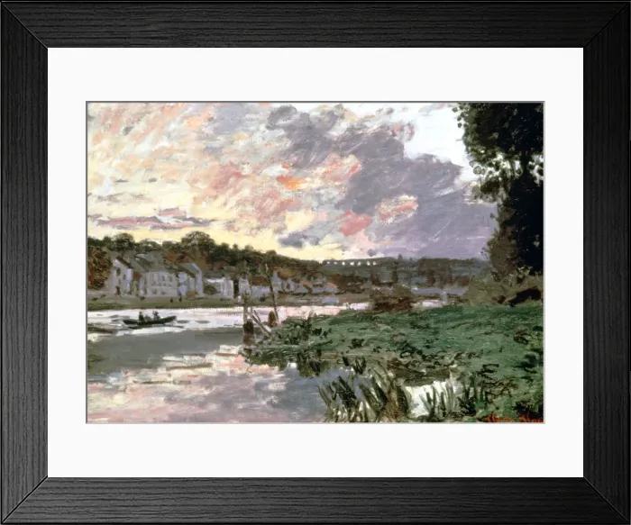 Framed Print : River Seine at Bougival, c1870. Artist: Claude Monet Framed Print : River Seine at Bougival, c1870. Artist: Claude Monet