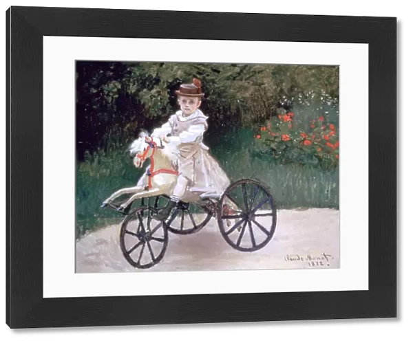 Jean Monet on a mechanical horse, 1872. Artist: Claude Monet