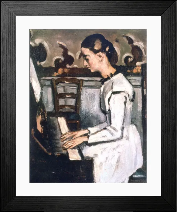 Framed Print : Girl at the Piano, The Overture to Tannhauser, detail, 1868. Artist: Paul Cezanne Framed Print : Girl at the Piano, The Overture to Tannhauser, detail, 1868. Artist: Paul Cezanne