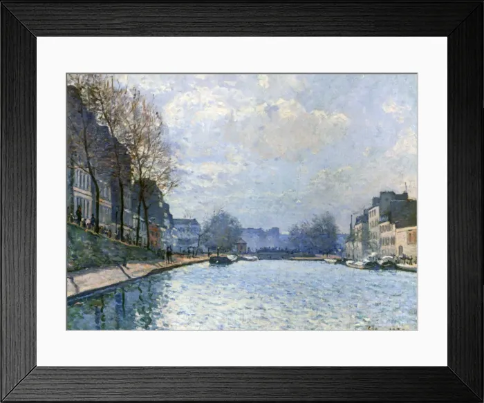 Framed Print : View of the Canal Saint-Martin, Paris, 1870. Artist: Alfred Sisley Framed Print : View of the Canal Saint-Martin, Paris, 1870. Artist: Alfred Sisley