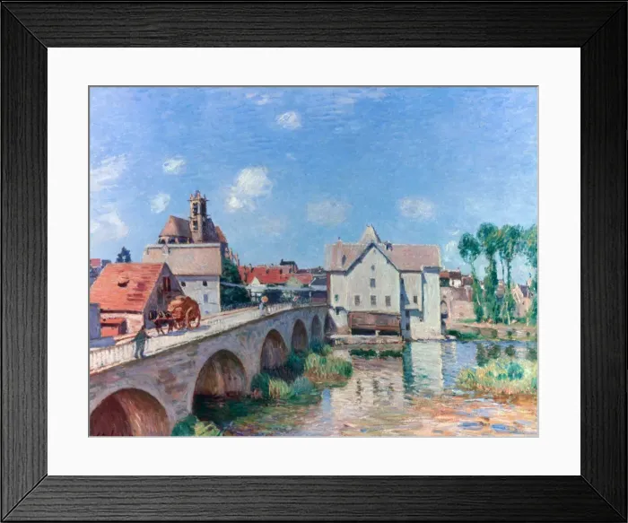 Framed Print : The Bridge at Moret, 1893. Artist: Alfred Sisley Framed Print : The Bridge at Moret, 1893. Artist: Alfred Sisley