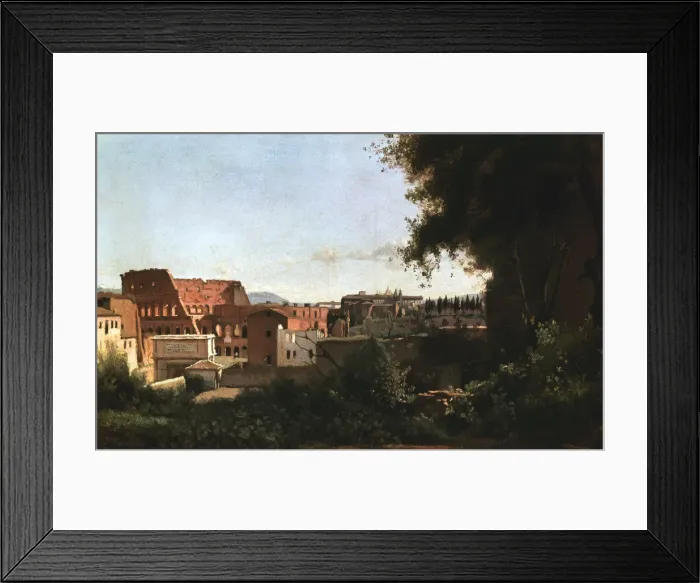 Framed Print : The Colosseum: View from the Farnese Gardens, Rome, 1826. Artist: Jean-Baptiste-Camille Corot Framed Print : The Colosseum: View from the Farnese Gardens, Rome, 1826. Artist: Jean-Baptiste-Camille Corot