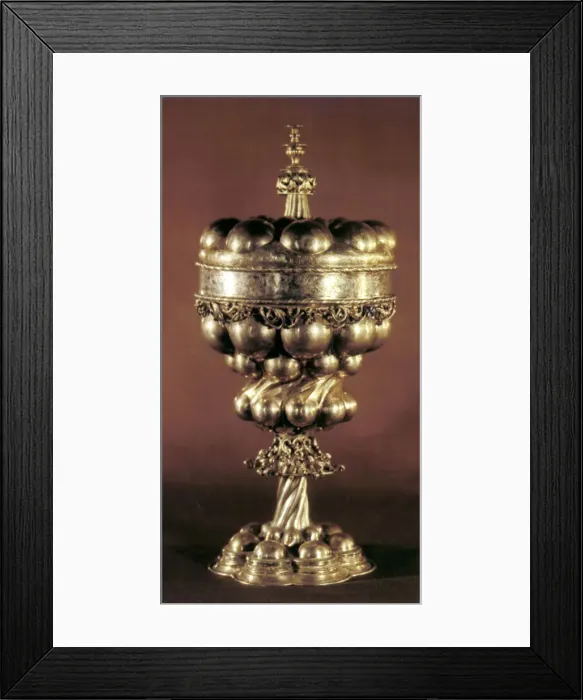 Framed Print : Silver goblet, 16th century Framed Print : Silver goblet, 16th century