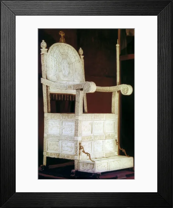 Framed Print : Throne of Tsar Ivan the Terrible, 16th century Framed Print : Throne of Tsar Ivan the Terrible, 16th century