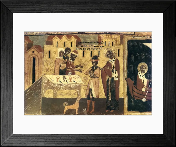 Framed Print : St. Nicholas, (fragment), 18th century Framed Print : St. Nicholas, (fragment), 18th century