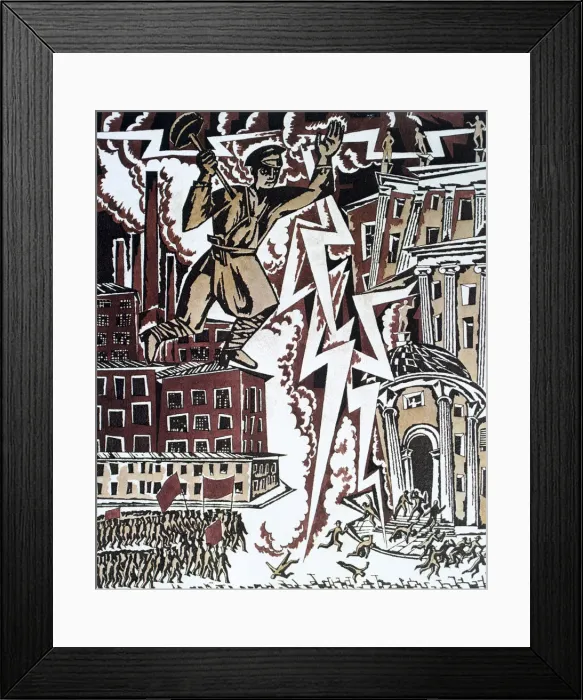 Framed Print : The Red Lightning, 1919. Artist: Ignaty Nivinsky Framed Print : The Red Lightning, 1919. Artist: Ignaty Nivinsky