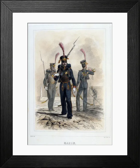 Framed Print : Marine, 1859. Artist: Auguste Raffet Framed Print : Marine, 1859. Artist: Auguste Raffet