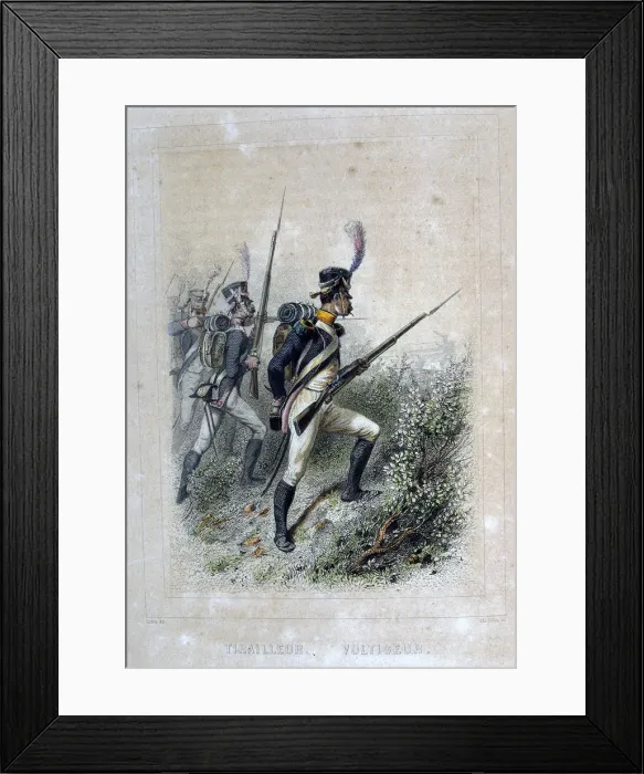 Framed Print : Tirailleur Voltigeur, (Rifleman), 1859. Artist: Auguste Raffet Framed Print : Tirailleur Voltigeur, (Rifleman), 1859. Artist: Auguste Raffet