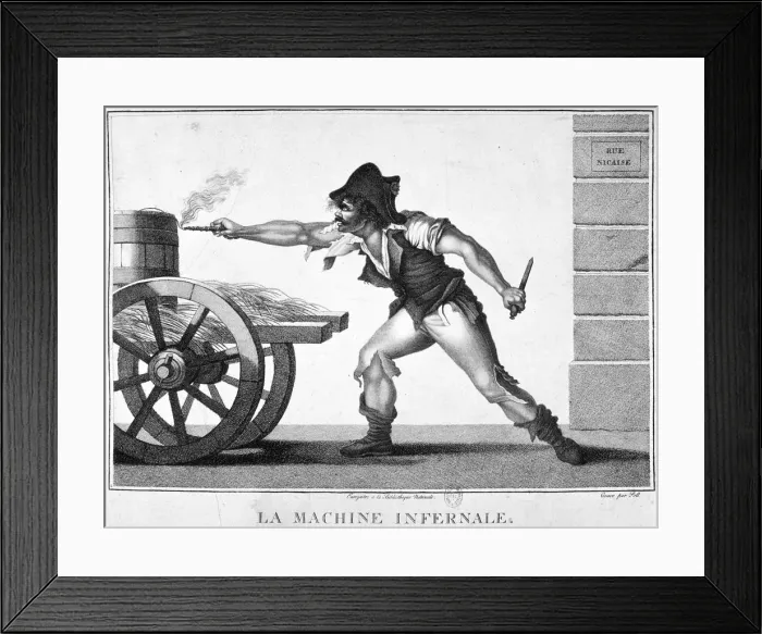 Framed Print : The Explosive Device, 24 December, 1800, 19th century Framed Print : The Explosive Device, 24 December, 1800, 19th century